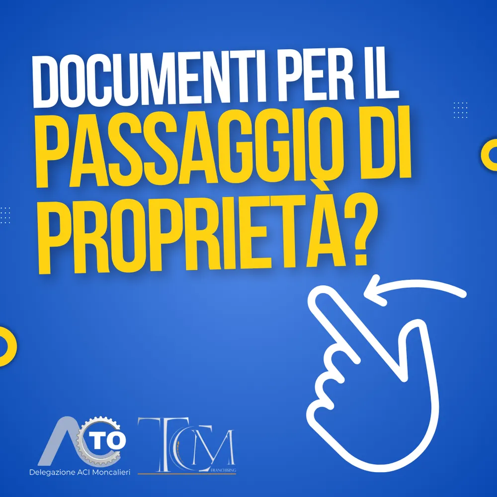 Documenti per il passaggio di proprietà, slide 1 di 6