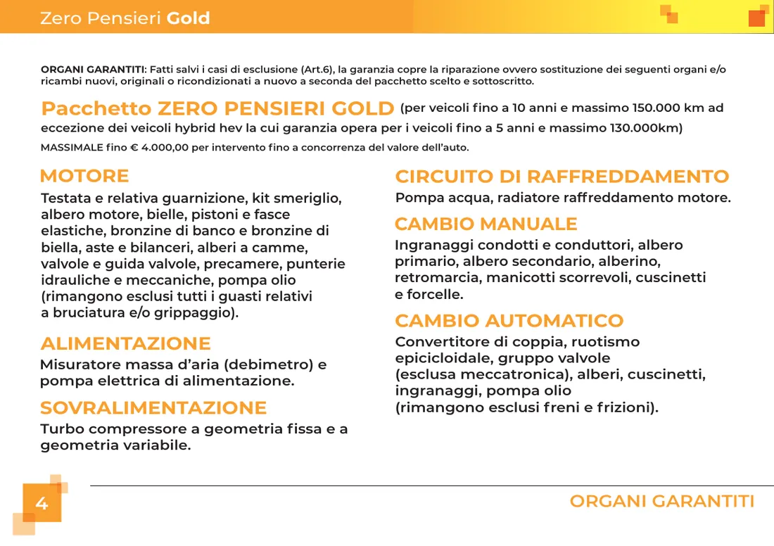 Libretto garanzia Auto Gold Premium, pagina 5 di 16