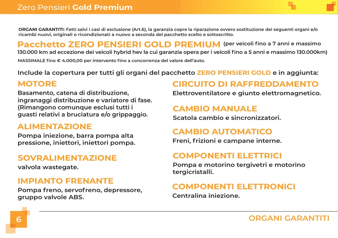 Libretto garanzia Auto Gold Premium, pagina 7 di 16