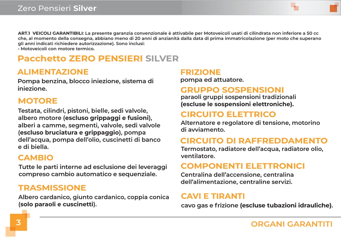 Libretto garanzia Moto, pagina 4 di 16
