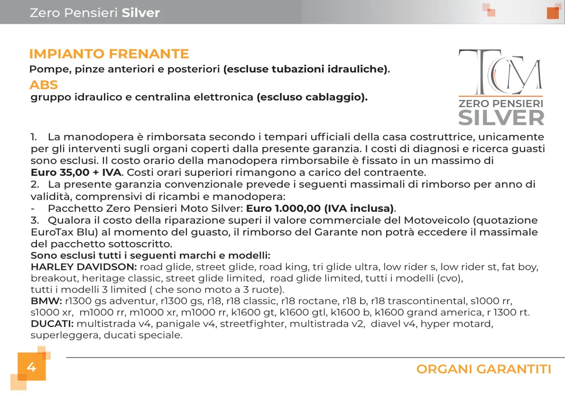 Libretto garanzia Moto, pagina 5 di 16