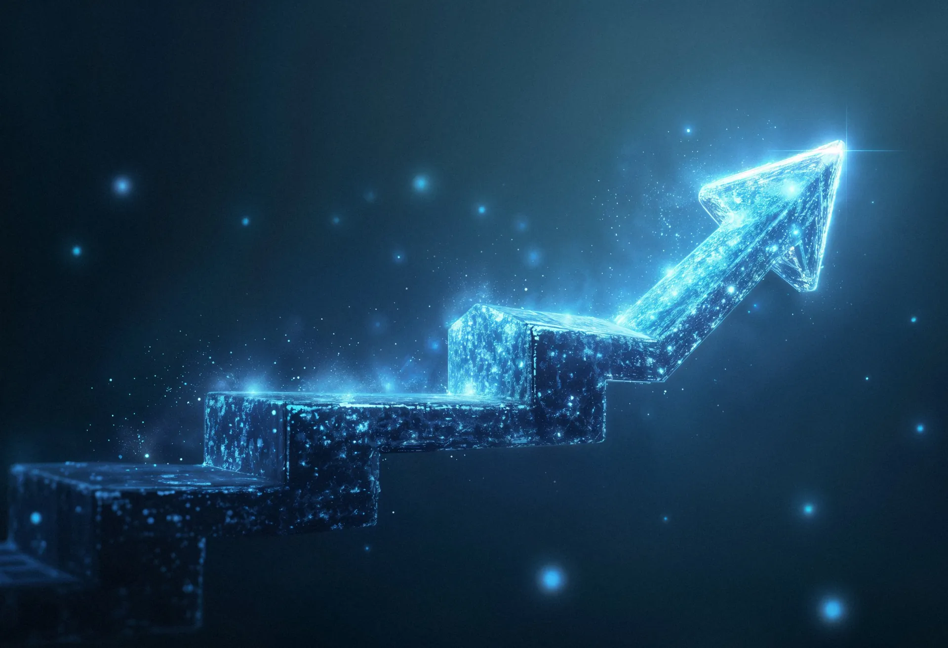 Concetto di business e tecnologia del futuro, sfondo astratto in tonalità scure